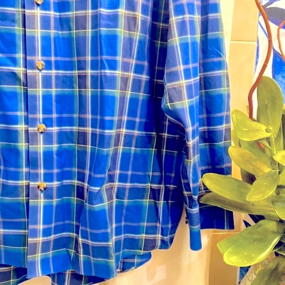 Men’s Cabela’s Outfitter Series Buttonup Plaid 100% Cotton Long Sleeve Shirt - Picture 3 of 7